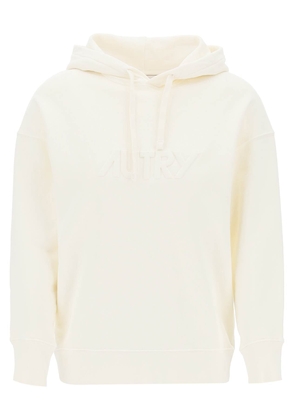 Autry embossed logo hoodie - L White