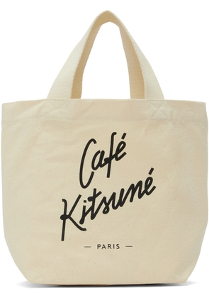 Maison Kitsuné Beige Mini 'Café Kitsuné' Tote