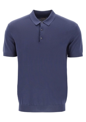 Baracuta cotton knit polo shirt - L Blue