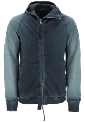 Boris bidjan saberi hybrid sweatshirt with zip and hood - L Grey