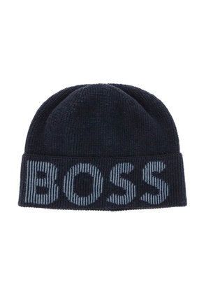Boss lamico logo beanie - OS Blue