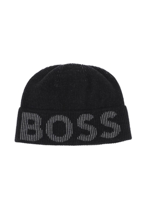 Boss lamico logo beanie - OS Black