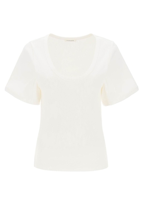 By malene birger lunai ribbed t-shirt - L White