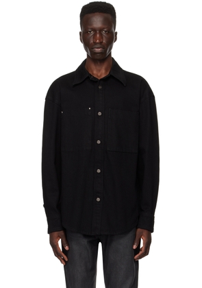 WOOYOUNGMI Black Printed Denim Shirt