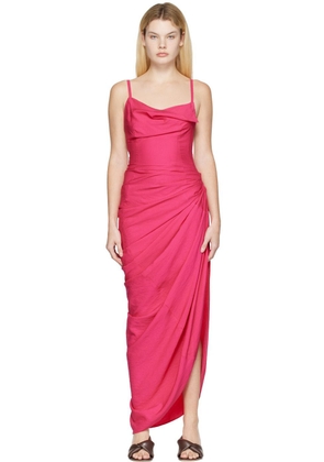 JACQUEMUS Pink Le Papier 'La Robe Saudade Longue' Maxi Dress