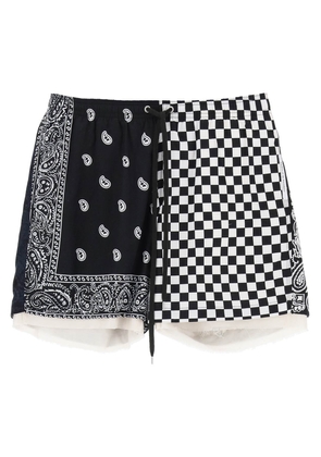 Children of the discordance bandana patchwork shorts - 1 Black
