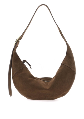 Closed suede halfmoon hobo leather bag - OS Brown