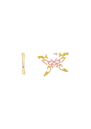 Collina strada tattoo butterfly earrings - OS Yellow