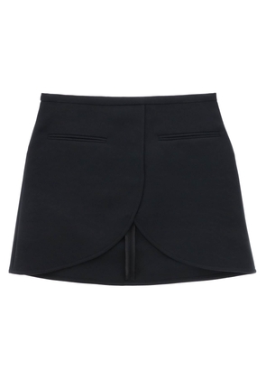 Courreges ellipse twill mini skirt in - 36 Black