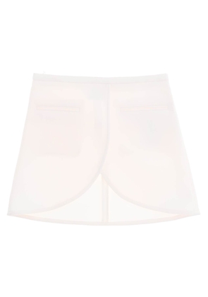 Courreges ellipse twill mini skirt in - 36 White