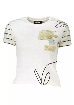 Desigual White Cotton Tops & T-Shirt - XL