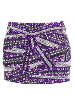 Des phemmes miniskirt with appliques - 40 Purple