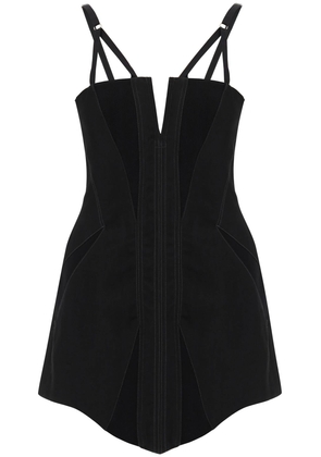 Dion lee fork nylon mini dress - 8 Black