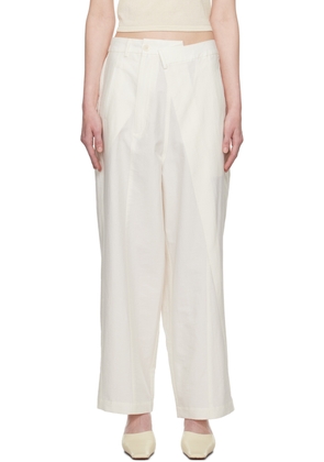 Cordera White Tapered Trousers