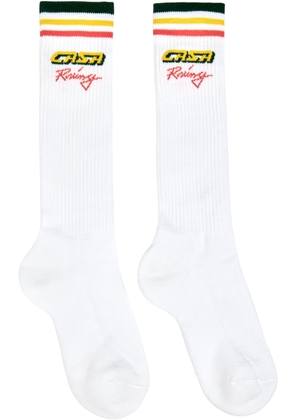 Casablanca White 'Racing' Socks