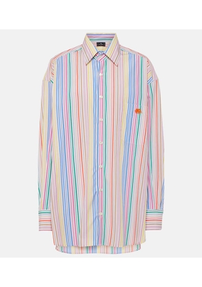 Etro Oversized striped cotton shirt