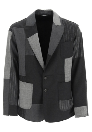 Dolce & Gabbana patchwork wool jacket - 46 Grey