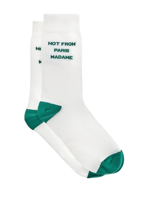 Drole de monsieur la chaussette slogan socks - OS White