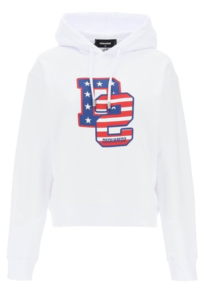 Dsquared2 cool fit hoodie with graphic print - L White