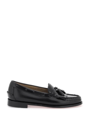 G.h. bass esther kiltie weejuns loafers in brushed leather - 40 Black