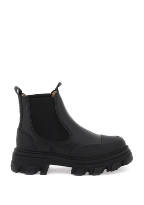 Ganni cleated low chelsea ankle boots - 36 Black