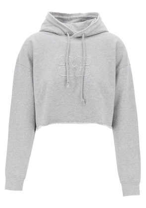 Ganni isoli cropped hoodie - L/XL Grey