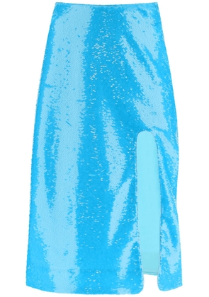 Ganni sequined midi skirt - 36 Blue