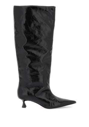 Ganni soft slouchy high boots - 38 Black