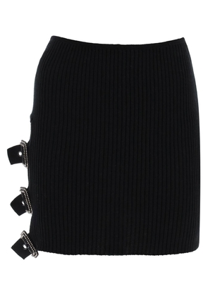 Giuseppe di morabito mini ribbed knit skirt in nine words - 42 Black