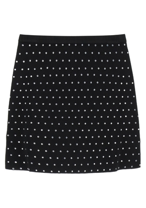 Giuseppe di morabito rhinestone knitted mini skirt - 42 Black