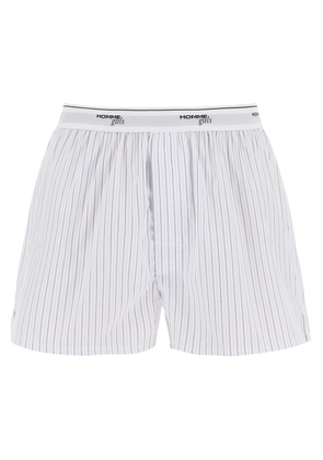Homme girls cotton boxer shorts - L White