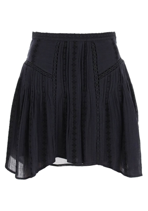 Isabel marant etoile jorena mini skirt with lace inserts - 34 Black