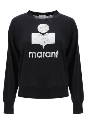 Isabel marant etoile klowia t-shirt with metallic logo print - L Black