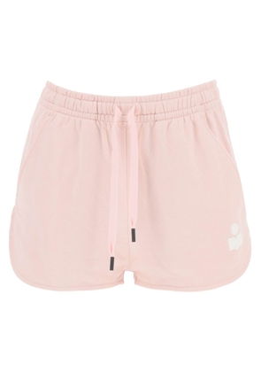 Isabel marant etoile mifa sports shorts with flocked logo - 34 Rose