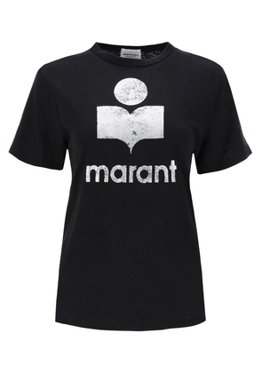 Isabel marant etoile zewel t-shirt with metallic logo print - L Black