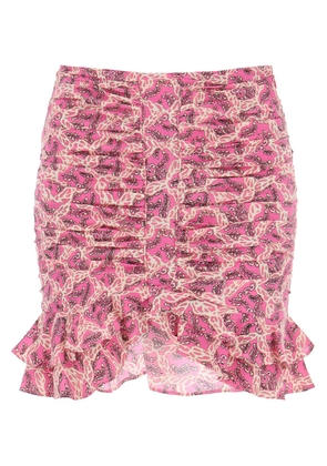 Isabel marant milendi silk mini skirt - 34 Fuchsia