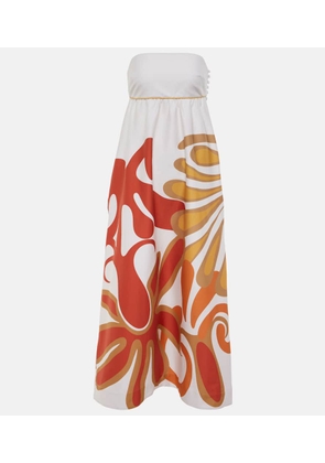 Adriana Degreas Algae cotton-blend maxi dress
