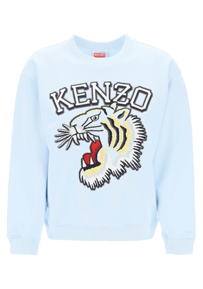 Kenzo tiger varsity crew-neck sweatshirt - L Blue
