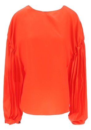 Khaite quico blouse with puffed sleeves - 2 Pink