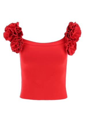 Magda butrym fitted top with roses - 36 Pink