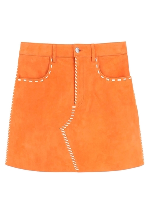 Marni suede mini skirt - 40 Orange