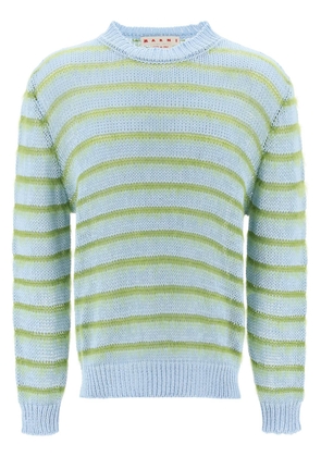 Marni sweater in striped cotton and mohair - 50 Blue