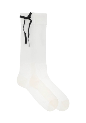 Maison margiela socks with bows - M White