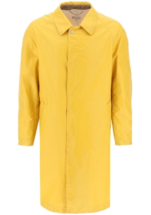 Maison margiela trench coat in worn-out effect coated cotton - 48 Yellow