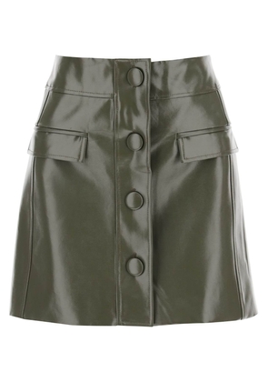 Mvp wardrobe montenapoleone mini skirt in coated cotton - 42 Green