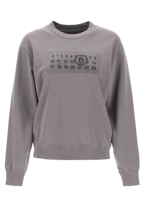 Mm6 maison margiela sweatshirt with numeric logo print - M Grey