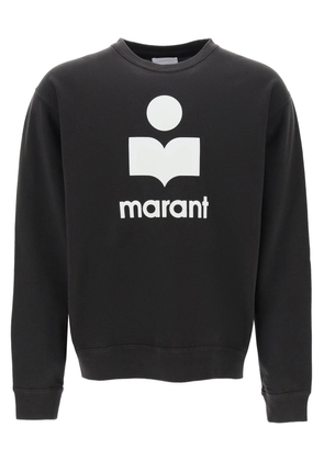 Marant mikoy flocked logo sweatshirt - L Black
