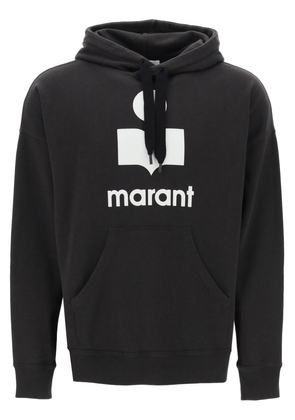 Marant miley flocked logo hoodie - L Black