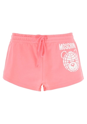 Moschino sporty shorts with teddy print - 38 Rose
