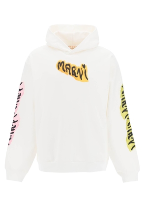Marni hoodie with graffiti print - 50 White